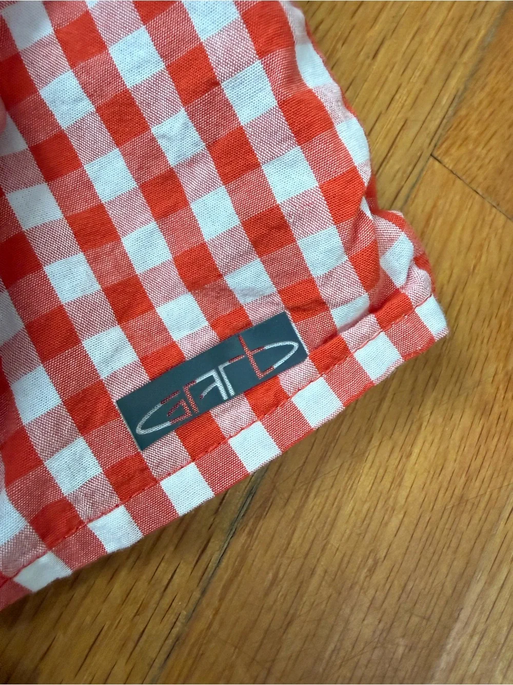 Orange Gingham Clemson Embroidered Toddler Dress